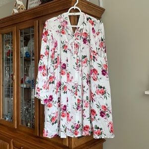 Floral Print Tunic Dress (Size Large)
